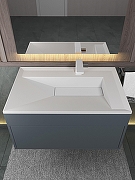 Раковина Uperwood Lotus Premium 80 35480000000 цвет Белый матовый-1