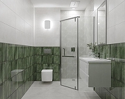 Керамическая плитка Azori Bricks Green 927154 31,5x63 см-9