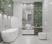 Керамическая плитка Azori Bricks Green 927154 31,5x63 см-10