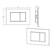 Клавиша смыва Azario New-TS AZ-ABS-001-B цвет Черный-2