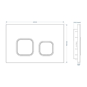 Клавиша смыва Azario New-TS AZ-ABS-002-W цвет Белый-3