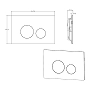 Клавиша смыва Azario New-TS AZ-SS-002-G цвет Золото-1