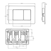 Клавиша смыва Azario New-TS AZ-SS-003-GG цвет Серый-2