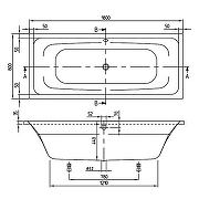 Акриловая ванна Villeroy&Boch Avento 180x80 UBA180AVN2V-01 цвет Белый-4