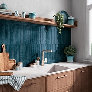 Керамогранит DNA Tiles Mixtura Синий глянцевая 4,6х37,5 см-2