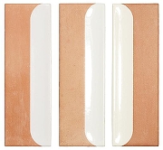 Керамогранит DNA Tiles Bow Decor Cotto Бежевый комбинированная 5,2x16 см-1