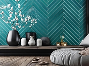 Керамическая плитка Monopole Ceramica Marbella Бирюзовый глянцевая 5x40 см-10