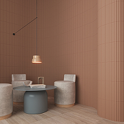 Керамическая плитка DNA Tiles Match Curved Tan Бежевый матовая 6,25x25 см-3