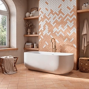 Керамогранит DNA Tiles Bow Square Cotto Бежевый матовая 18,5x18,5 см-2