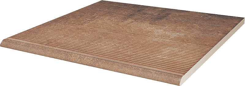 Ступень фронтальная Ceramika Paradyz Scandiano Rosso B1a Красный матовая 