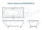 Ванна из искусственного камня Delice Bravo 180х80 DLR330001R-G цвет Белый-10