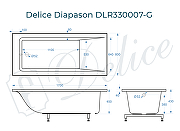 Ванна из искусственного камня Delice Diapason 170х80 DLR330007-G цвет Белый-9