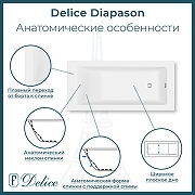 Ванна из искусственного камня Delice Diapason 170х80 DLR330007-M цвет Белый-1