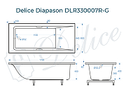 Ванна из искусственного камня Delice Diapason 170х80 DLR330007R-G цвет Белый-10