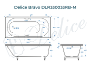 Ванна из искусственного камня Delice Bravo 160х70 DLR330033RB-M цвет Белый-10