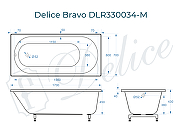 Ванна из искусственного камня Delice Bravo 170х70 DLR330034-M цвет Белый-9