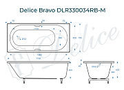 Ванна из искусственного камня Delice Bravo 170х70 DLR330034RB-M цвет Белый-10