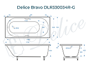 Ванна из искусственного камня Delice Bravo 170х70 DLR330034R-G цвет Белый-10