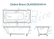Ванна из искусственного камня Delice Bravo 170х70 DLR330034R-M цвет Белый-10