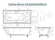 Ванна из искусственного камня Delice Bravo 150х70 DLR330036RB-M цвет Белый-10