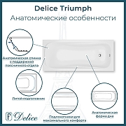 Ванна из искусственного камня Delice Triumph 180х80 DLR330012-M цвет Белый-1