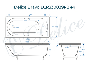 Ванна из искусственного камня Delice Bravo 190х90 DLR330039RB-M цвет Белый-10