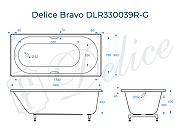 Ванна из искусственного камня Delice Bravo 190х90 DLR330039R-G цвет Белый-10