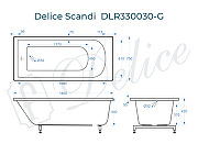 Ванна из искусственного камня Delice Scandi 180х75 DLR330030-G цвет Белый-9