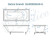Ванна из искусственного камня Delice Scandi 160х70 DLR330024R-G цвет Белый-10