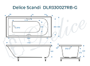 Ванна из искусственного камня Delice Scandi 170х80 DLR330027RB-G цвет Белый-10
