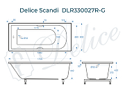 Ванна из искусственного камня Delice Scandi 170х80 DLR330027R-G цвет Белый-10