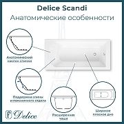 Ванна из искусственного камня Delice Scandi 175х70 DLR330028-G цвет Белый-1