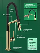 Смеситель для кухни Domaci Римини D569174CG цвет Золото-1
