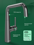 Смеситель для кухни Domaci Римини D569112GB цвет Вороненая сталь-1