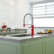 Смеситель для кухни Domaci Римини D568387RD цвет Красный-7