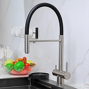 Смеситель для кухни Domaci Ливорно D8644BR цвет Сталь-9