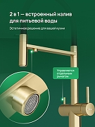 Смеситель для кухни Domaci Ливорно D8644GM цвет Золото матовое-6