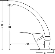 Кухонная мойка Domaci Равенна 50 со смесителем цвет Сталь-11