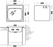 Кухонная мойка Domaci Равенна 48 со смесителем цвет Сталь-11