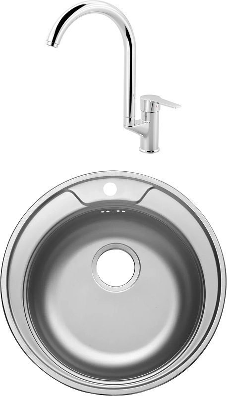 Кухонная мойка Domaci Равенна 50 со смесителем 