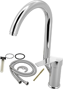 Кухонная мойка Domaci Равенна 48 со смесителем цвет Сталь-12