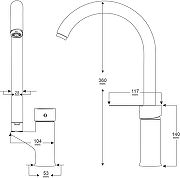 Кухонная мойка Domaci Равенна 48 со смесителем цвет Сталь-14