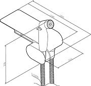 Комплект унитаза с инсталляцией STWORKI Молде S23401WH+I012709+I090238 цвет Белый с сиденьем Микролифт с клавишей смыва цвет Черный матовый и гигиеническим душем-14