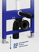 Унитаз с инсталляцией STWORKI Левангер S07401WH+S33500CR цвет Белый с сиденьем Микролифт и клавишей смыва цвет Хром глянцевый-3