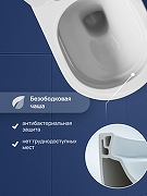 Унитаз с инсталляцией STWORKI Кронборг S28401WH+S33500WH цвет Белый с сиденьем Микролифт и клавишей смыва цвет Белый глянцевый-9