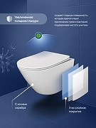Унитаз с инсталляцией STWORKI Левангер S07401WH+S33500WH цвет Белый с сиденьем Микролифт и клавишей смыва цвет Белый глянцевый-6