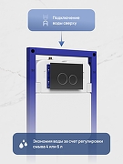 Комплект унитаза с инсталляцией STWORKI Кронборг S28401WH+S33500BK цвет Белый с сиденьем Микролифт и клавишей смыва цвет Черный матовый-2