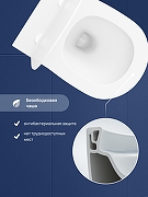 Комплект унитаза с инсталляцией STWORKI Готланд S13401WH+S33500GM цвет Белый с сиденьем Микролифт и клавишей смыва цвет Золото матовое-9