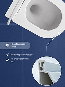Унитаз с инсталляцией STWORKI Левангер S07401WH+S28500CR цвет Белый с сиденьем Микролифт и клавишей смыва цвет Хром глянцевый-9