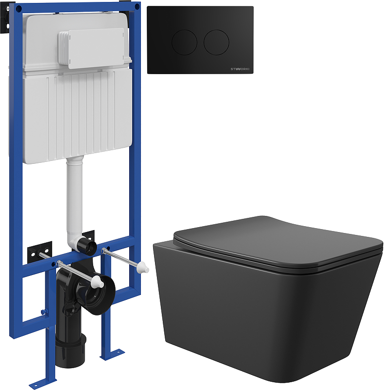 Комплект унитаза с инсталляцией STWORKI MAC0140+510162+500471 